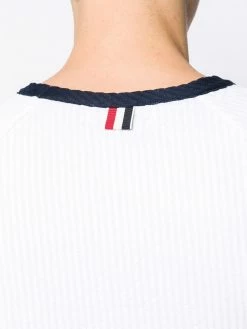 Thom Browne seersucker short-sleeve ringer T-shirt