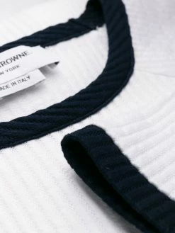 Thom Browne seersucker short-sleeve ringer T-shirt