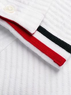 Thom Browne seersucker short-sleeve ringer T-shirt