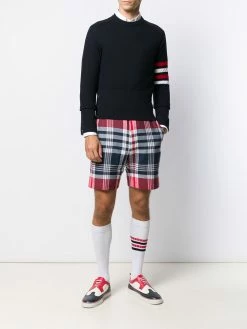 Thom Browne 4-Bar saddle sleeve sweater