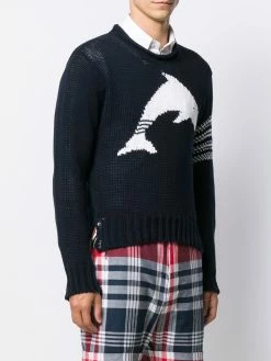 Thom Browne dolphin intarsia 4-Bar jumper
