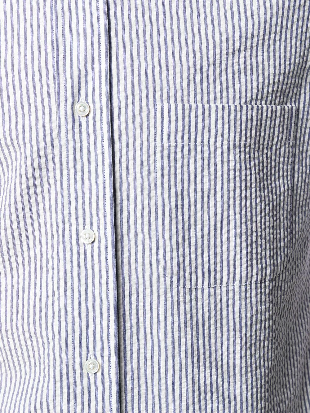 Thom Browne Striped short sleeved seersucker shirt shirts of men 5 Thom Browne striped short-sleeved seersucker shirt