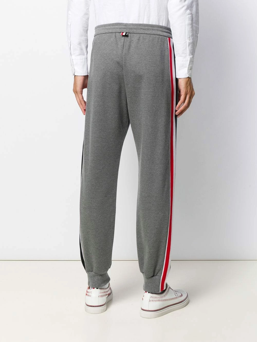 Thom Browne Interlock RWB stripe track pants sweatpants of men 4 Thom Browne interlock RWB stripe track pants