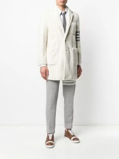 Thom Browne 4-Bar shearling sack overcoat