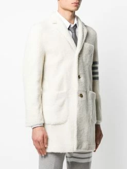 Thom Browne 4-Bar shearling sack overcoat