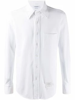 Thom Browne straight-fit piqué shirt
