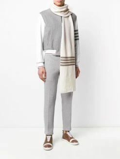 Thom Browne ribbed 4-Bar stripe scarf