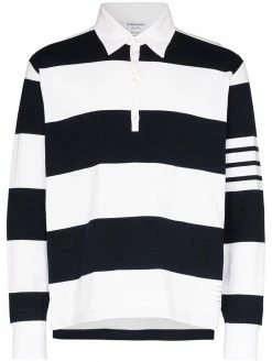 Thom Browne 4-stripe sleeve polo shirt