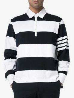 Thom Browne 4-stripe sleeve polo shirt