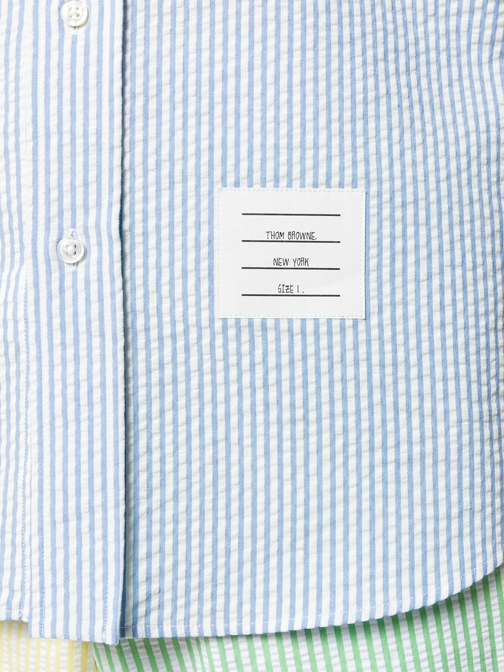 Thom Browne Striped seersucker shirt shirts of men 5 Thom Browne striped seersucker shirt
