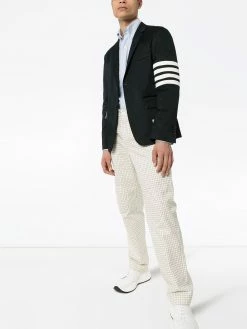 Thom Browne unconstructed 4-Bar single-breasted blazer