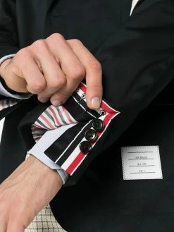 Thom Browne unconstructed 4-Bar single-breasted blazer