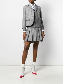 Thom Browne crisp linen pleated miniskirt