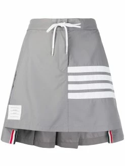 Thom Browne flyweight tech pleated 4-Bar miniskirt