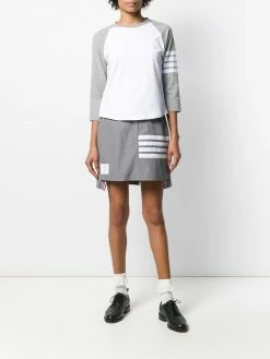 Thom Browne flyweight tech pleated 4-Bar miniskirt