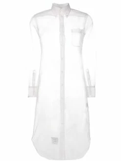 Thom Browne sheer mid-length shirt dress