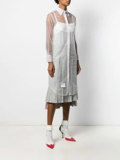 Thom Browne sheer mid-length shirt dress
