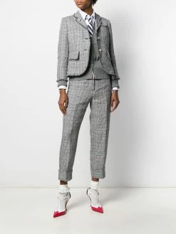 Thom Browne check print cropped trousers
