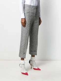 Thom Browne check print cropped trousers