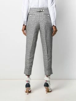 Thom Browne check print cropped trousers