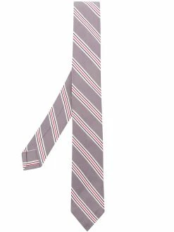 Thom Browne jacquard hairline stripe tie