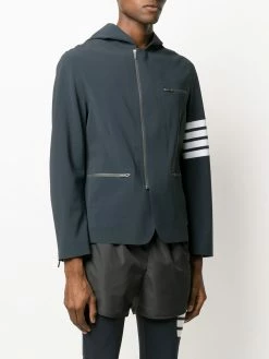 Thom Browne lightweight tech hooded 4-Bar jacket