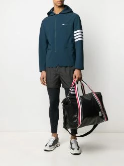 Thom Browne lightweight tech hooded 4-Bar jacket