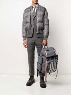 Thom Browne 4-Bar tricolour webbing ripstop backpack