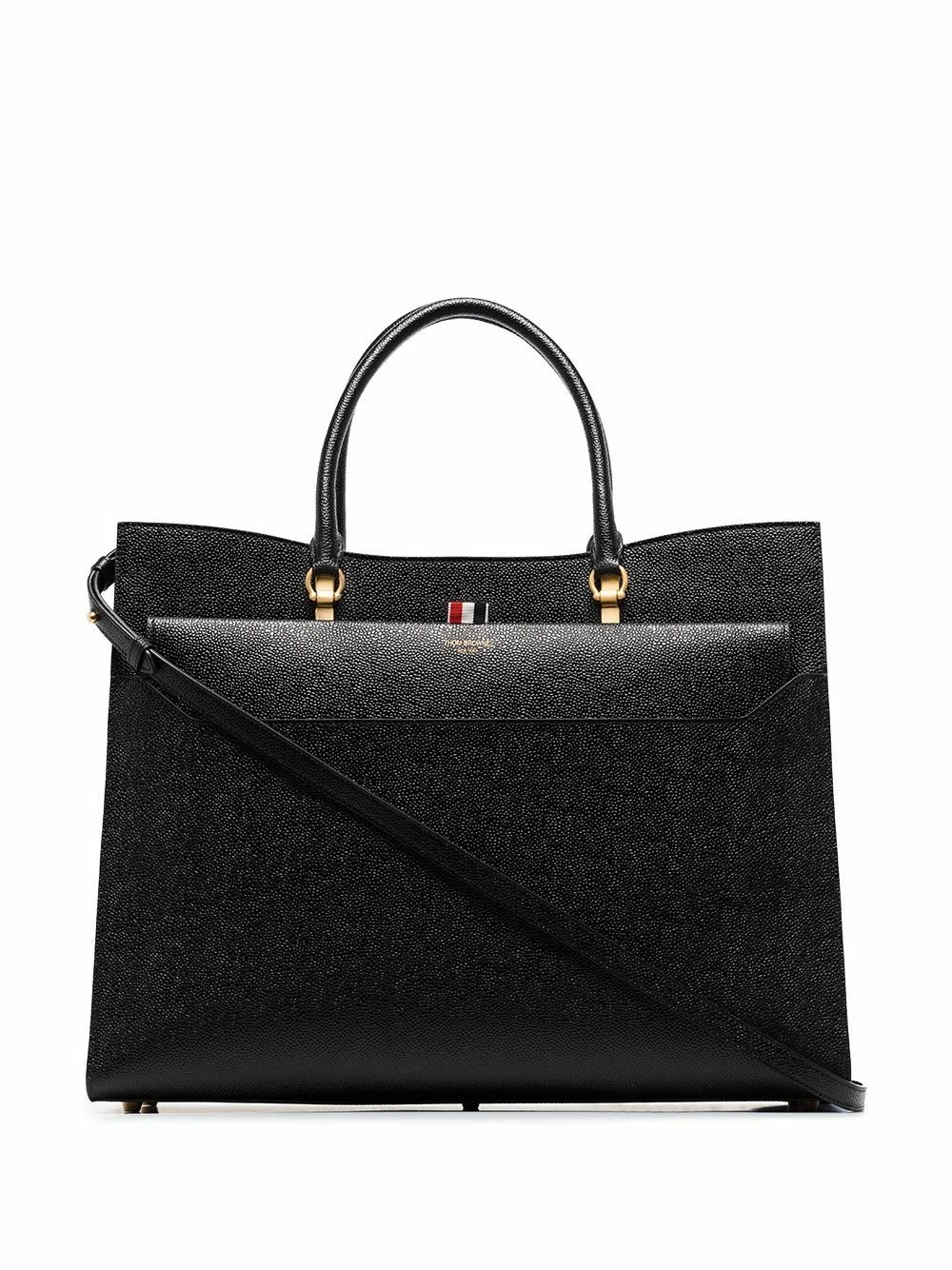 Thom Browne Large pebbled Duet tote tote bags of men 1 Thom Browne large pebbled Duet tote