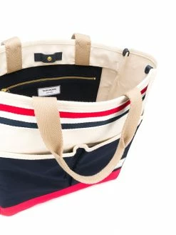 Thom Browne tricolour canvas garden tote