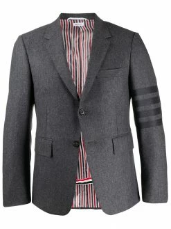 Thom Browne flannel classic tonal 4-bar sport blazer