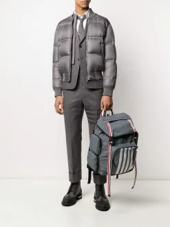 Thom Browne flannel classic tonal 4-bar sport blazer