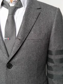 Thom Browne Flannel classic tonal 4 bar sport blazer blazers of men 9 Thom Browne flannel classic tonal 4-bar sport blazer