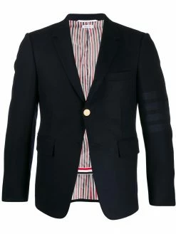 Thom Browne tonal 4-Bar flannel blazer