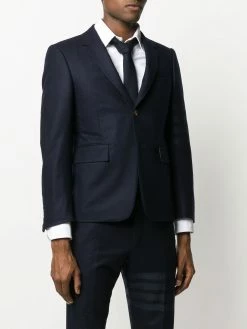 Thom Browne tonal 4-Bar flannel blazer