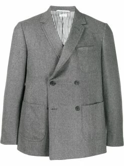 Thom Browne double-breasted flannel sack jacket