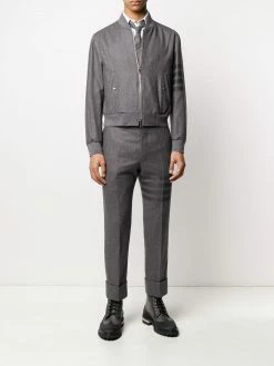 Thom Browne tonal 4-Bar flannel blouson jacket