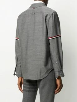 Thom Browne Tricolour velvet stripe shirt jacket shirt jackets of men 8 Thom Browne tricolour velvet stripe shirt jacket