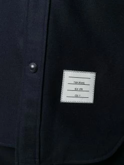 Thom Browne flannel tonal 4-Bar shirt jacket