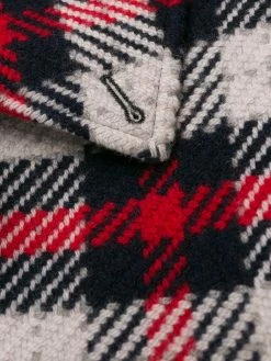 Thom Browne tartan-check tweed cashmere overcoat