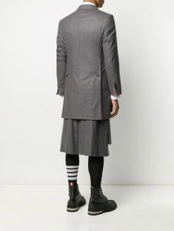 Thom Browne tonal 4-Bar Chesterfield overcoat