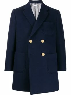 Thom Browne double breasted sack overcoat