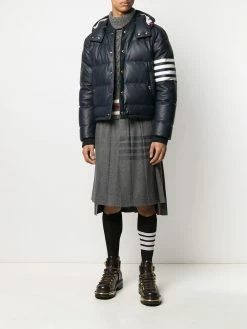 Thom Browne knee-length pleated 4-Bar striped skirt
