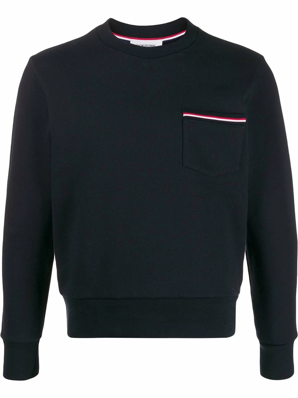 Thom Browne Loopback stripe pocket sweatshirt sweatshirts of men 1 Thom Browne loopback stripe pocket sweatshirt