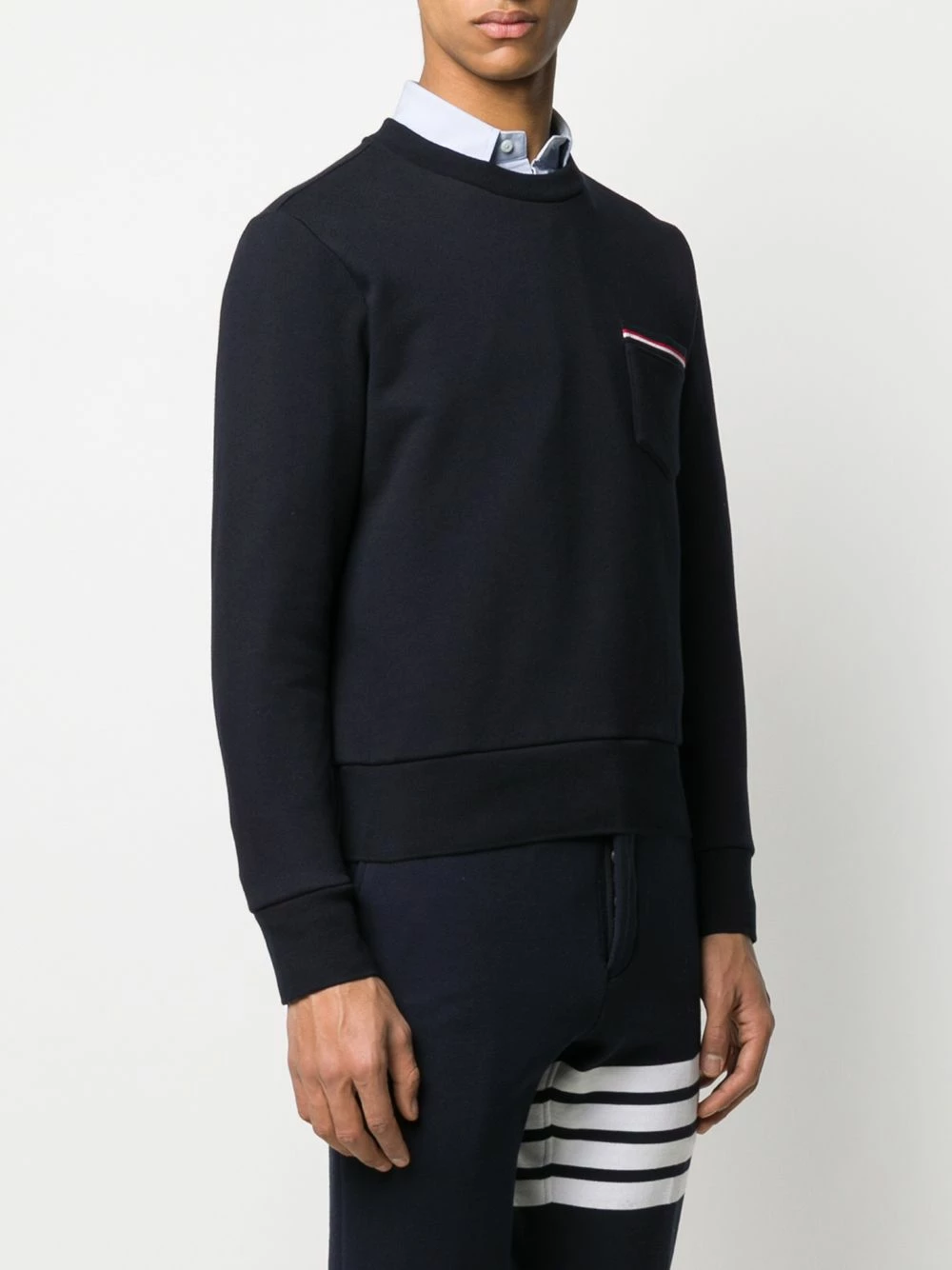Thom Browne Loopback stripe pocket sweatshirt sweatshirts of men 3 Thom Browne loopback stripe pocket sweatshirt