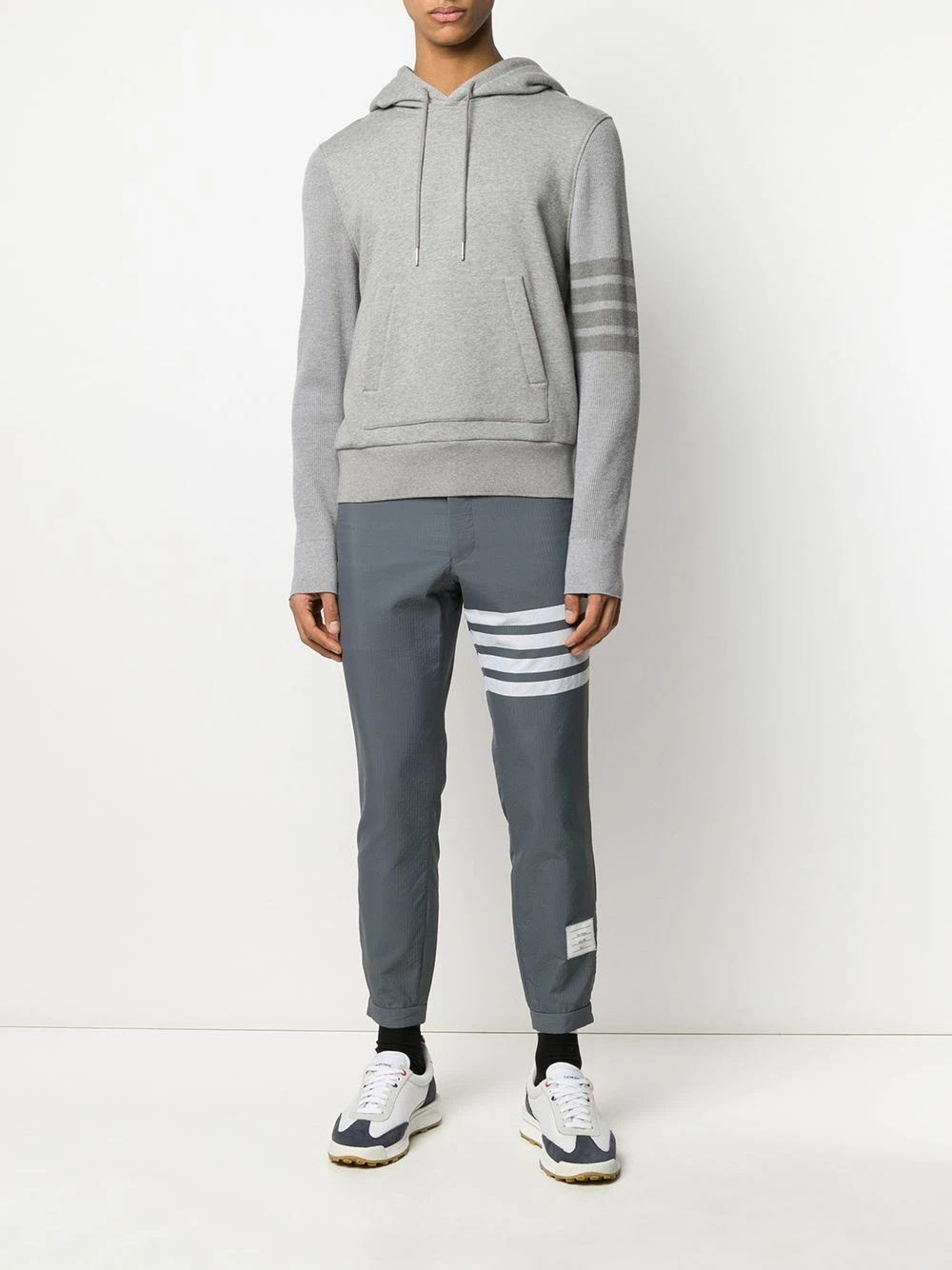 Thom Browne 4 Bar loopback hoodie hoodies of men 2 Thom Browne 4-Bar loopback hoodie