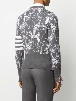 Thom Browne 4-Bar animal intarsia jumper