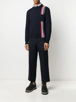 Thom Browne tricolour intarsia stripe jumper