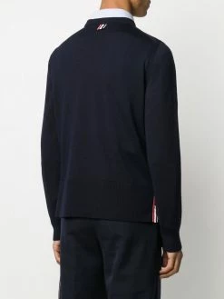 Thom Browne tricolour intarsia stripe jumper