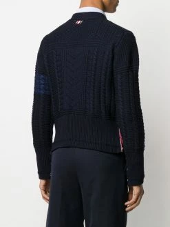 Thom Browne Aran cable 4-Bar cardigan